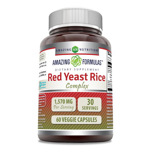 Image of Amazing Formulas Red Yeast Rice Complex | 1570 Mg Per Serving | 60 Veggie Capsules