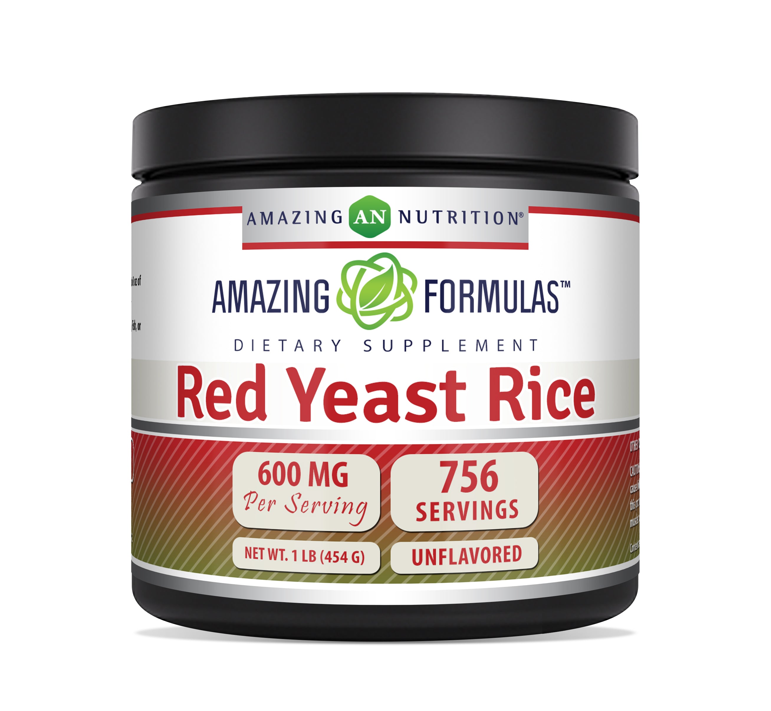 Amazing Formulas Red Yeast Rice Unflavored Powder | 600 Mg (756 Servings) |  1 LB (454 Grams)