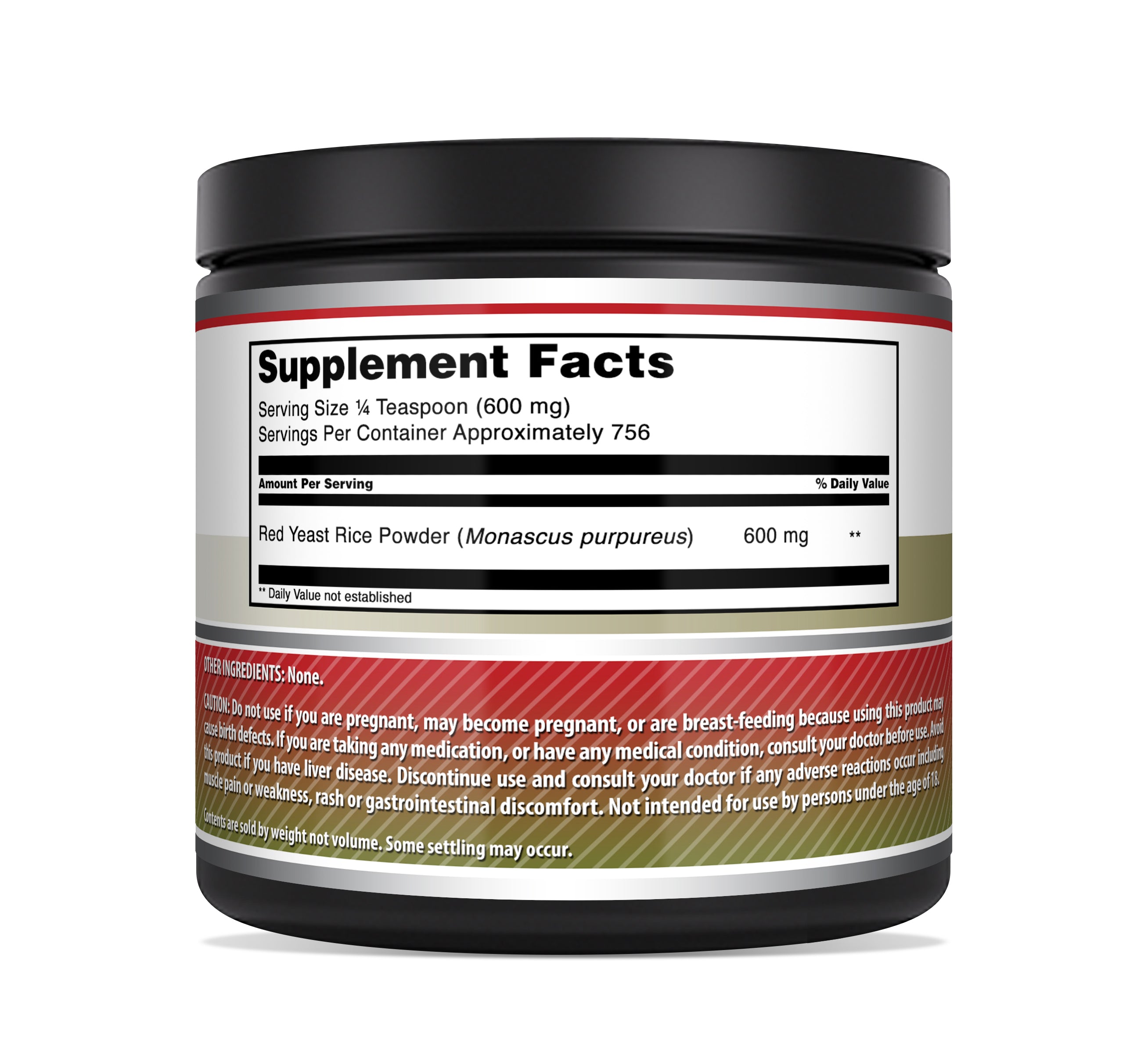 Amazing Formulas Red Yeast Rice Unflavored Powder | 600 Mg (756 Servings) |  1 LB (454 Grams)