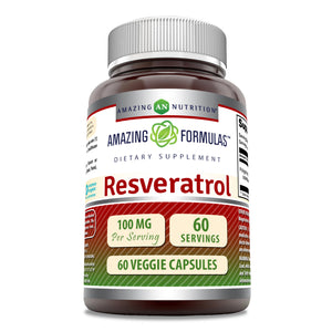 Amazing Formulas Resveratrol | 100 Mg | 60 Veggie Capsules
