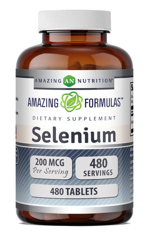 Amazing Formulas Selenium (as Selenium Yeast) 200 Mcg | 480 Tablets