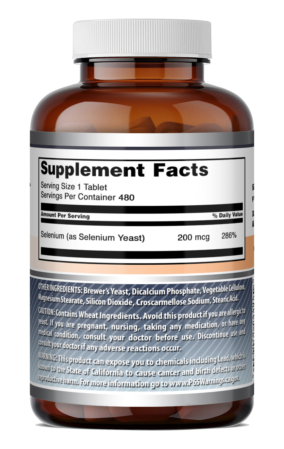 Amazing Formulas Selenium (as Selenium Yeast) 200 Mcg | 480 Tablets