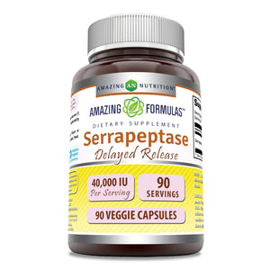 Amazing Formulas Serrapeptase | 40000 IU | 90 Veggie Capsules