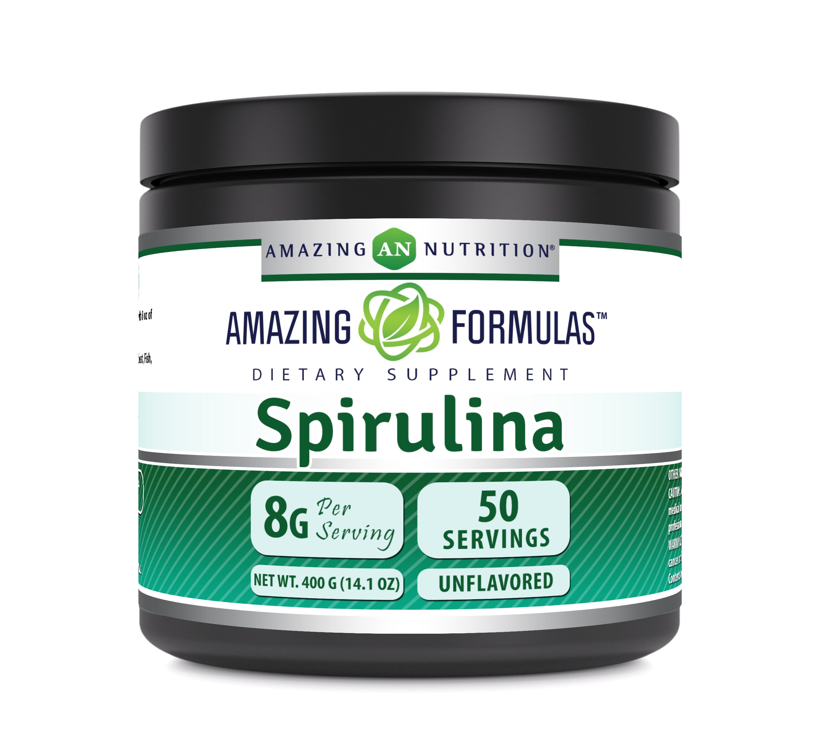 Amazing Formulas Spirulina | 400 Grams Powder | 50 Servings | 8 Grams Per serving