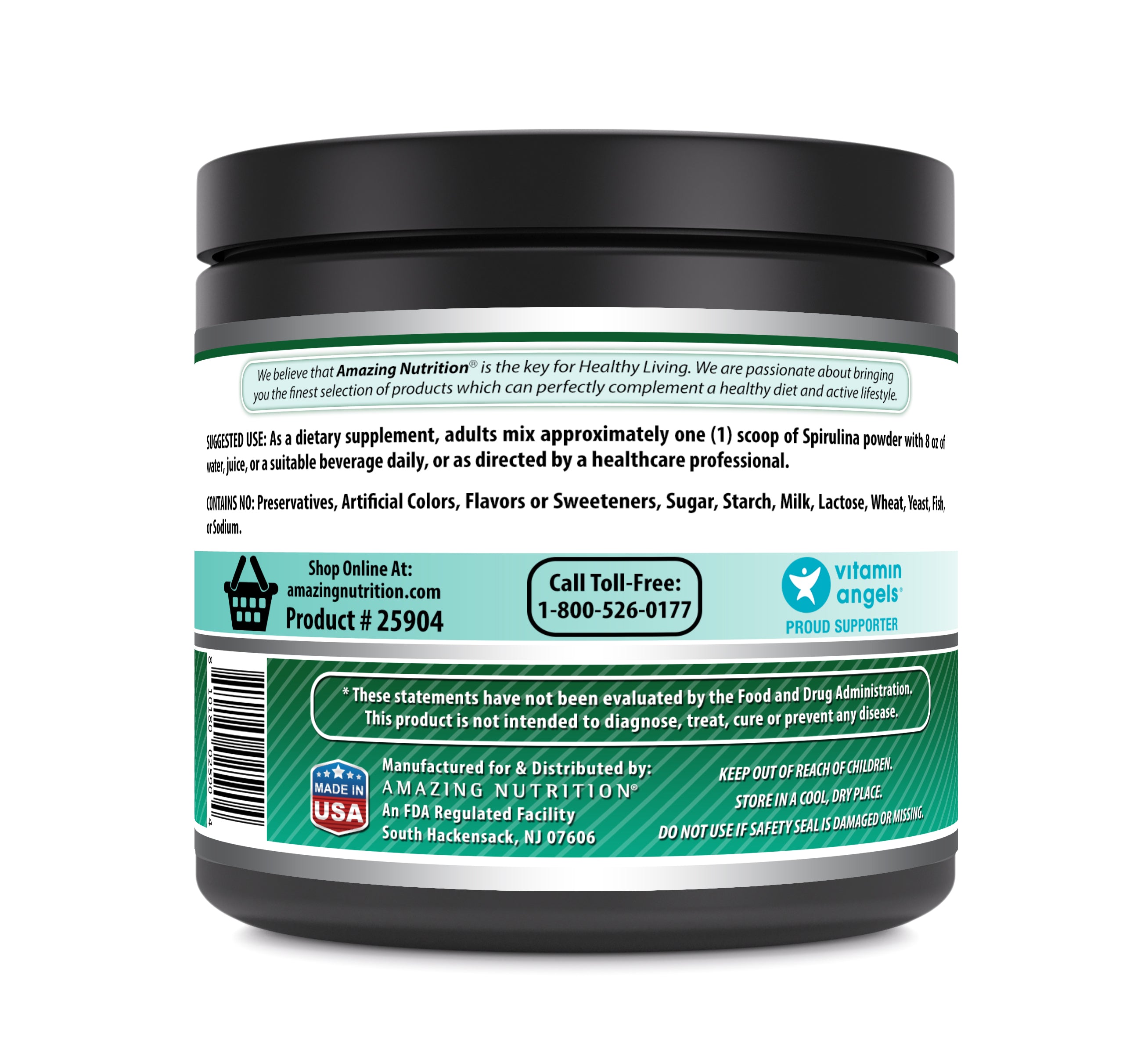 Amazing Formulas Spirulina | 400 Grams Powder | 50 Servings | 8 Grams Per serving