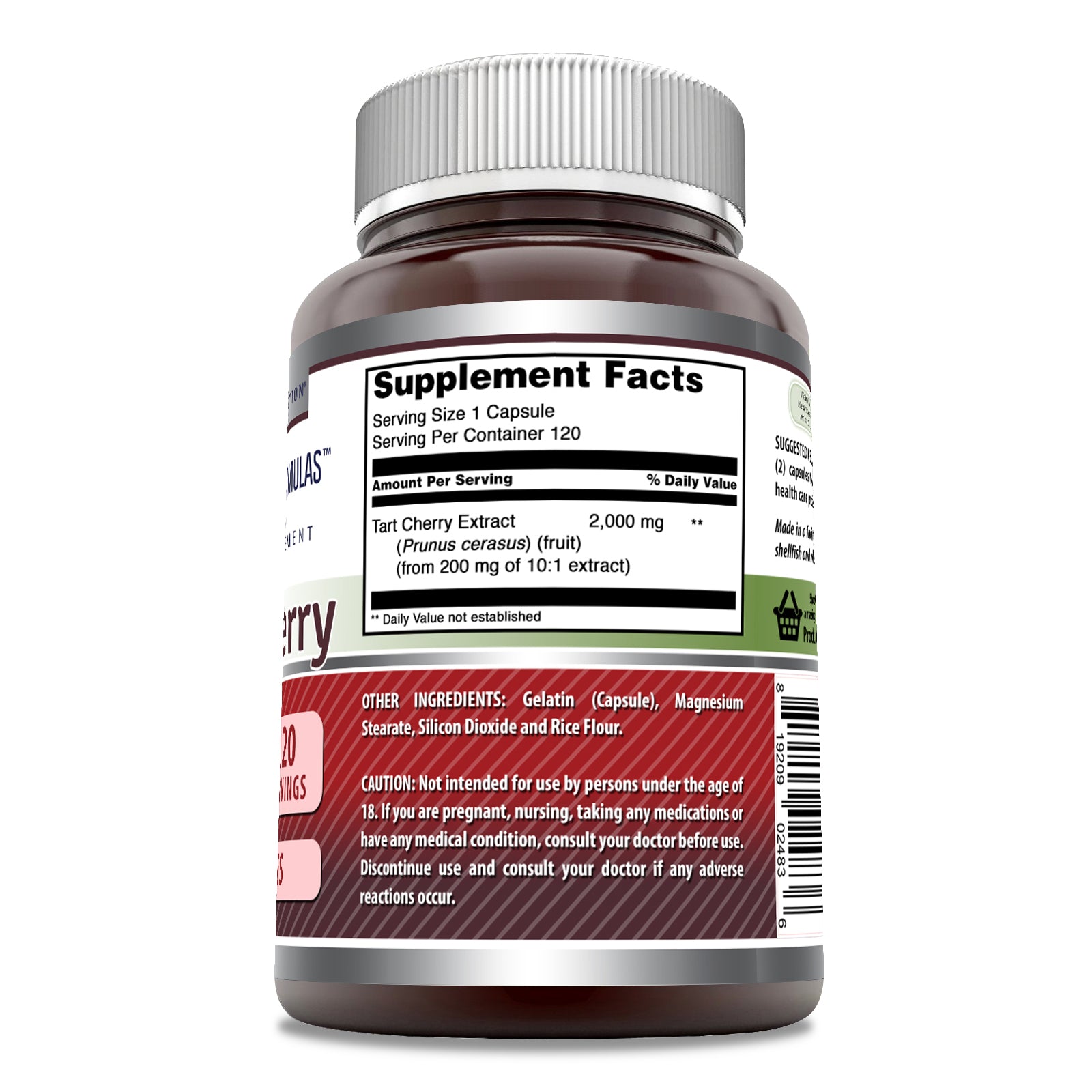 Amazing Formulas Tart Cherry | 2000 Mg | 120 Capsules