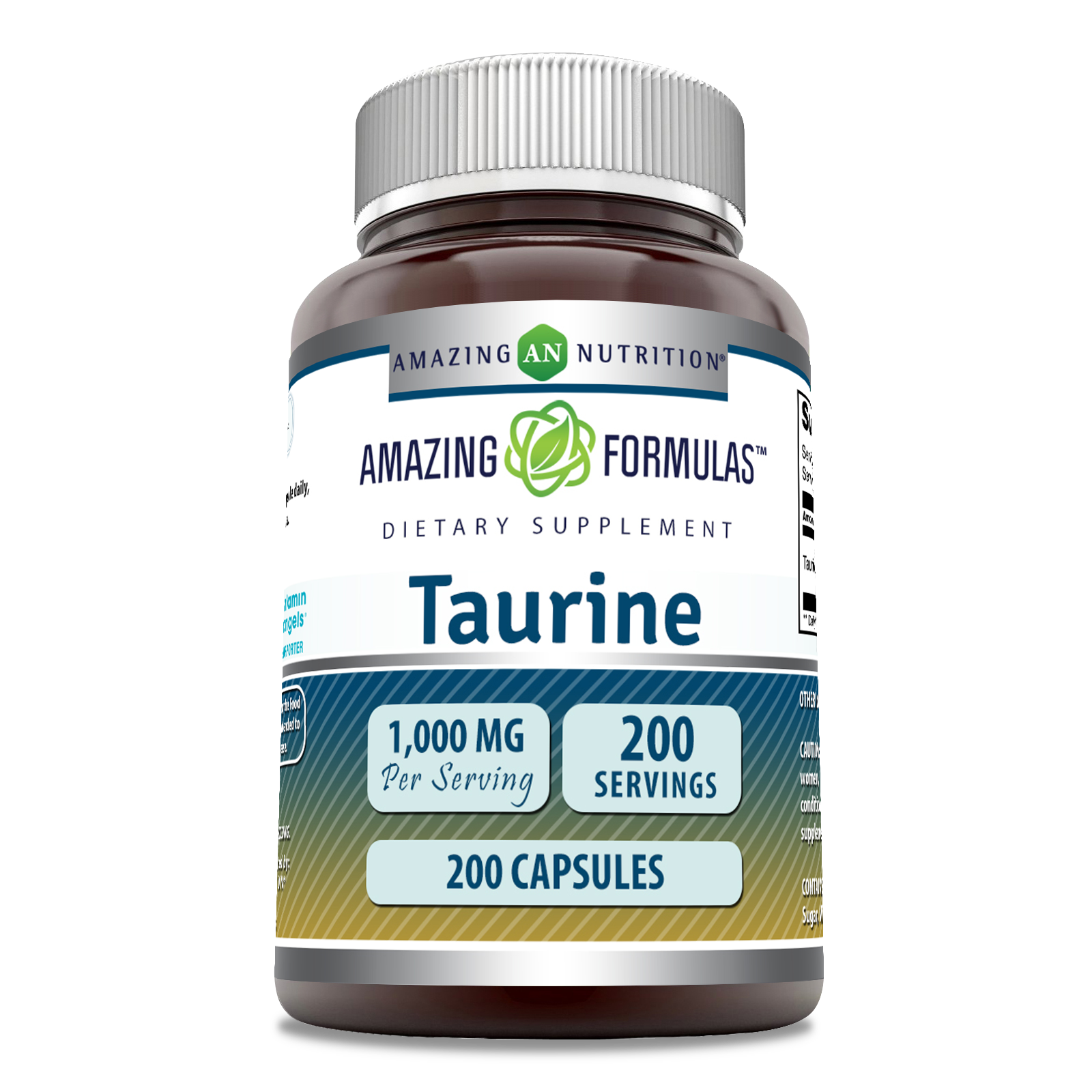 Amazing Formulas Taurine | 1000 Mg | 200 Capsules