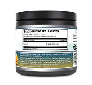 Amazing Formulas Taurine Powder | 2 Grams Per Serving | 90 Servings | Fruit Punch Flavor