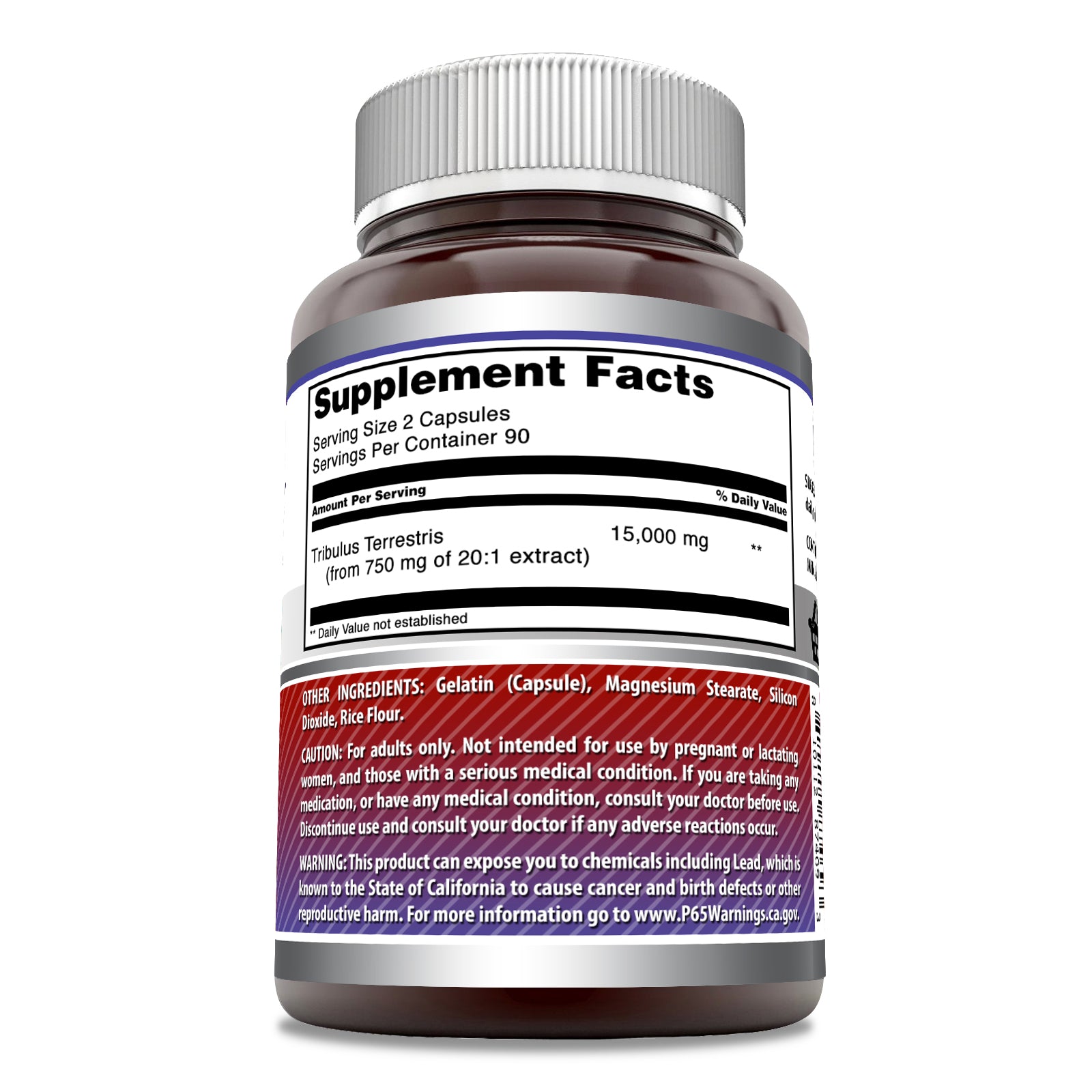 Amazing Formulas Tribulus Terrestris | 15000 Mg Per Serving | 180 Capsules