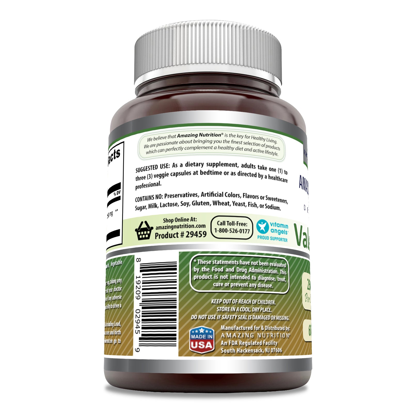 Amazing Formulas Valerian Root | 250 Mg | 60 Veggie Capsules