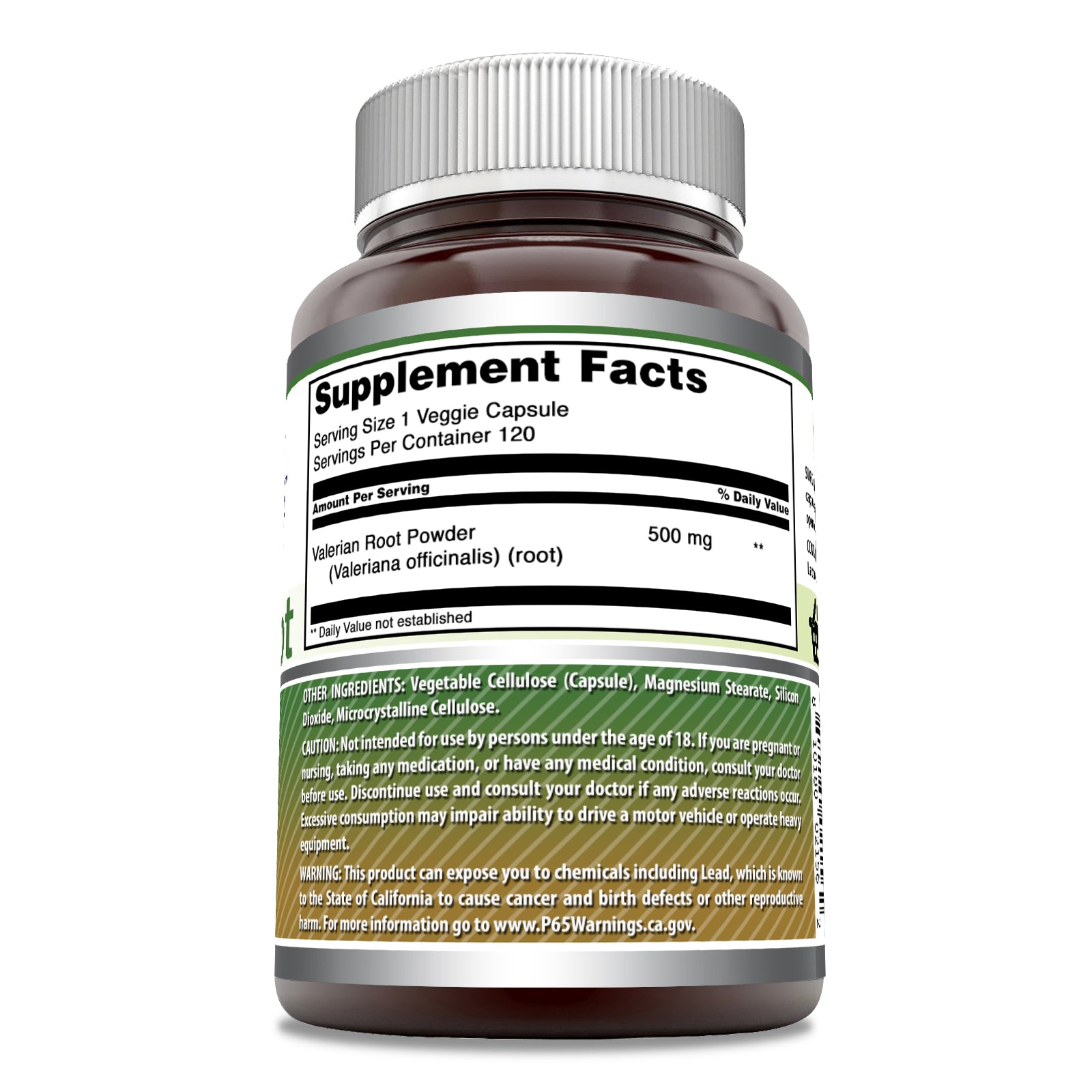 Amazing Formulas Valerian Root | 500 Mg | 120 Veggie Capsules