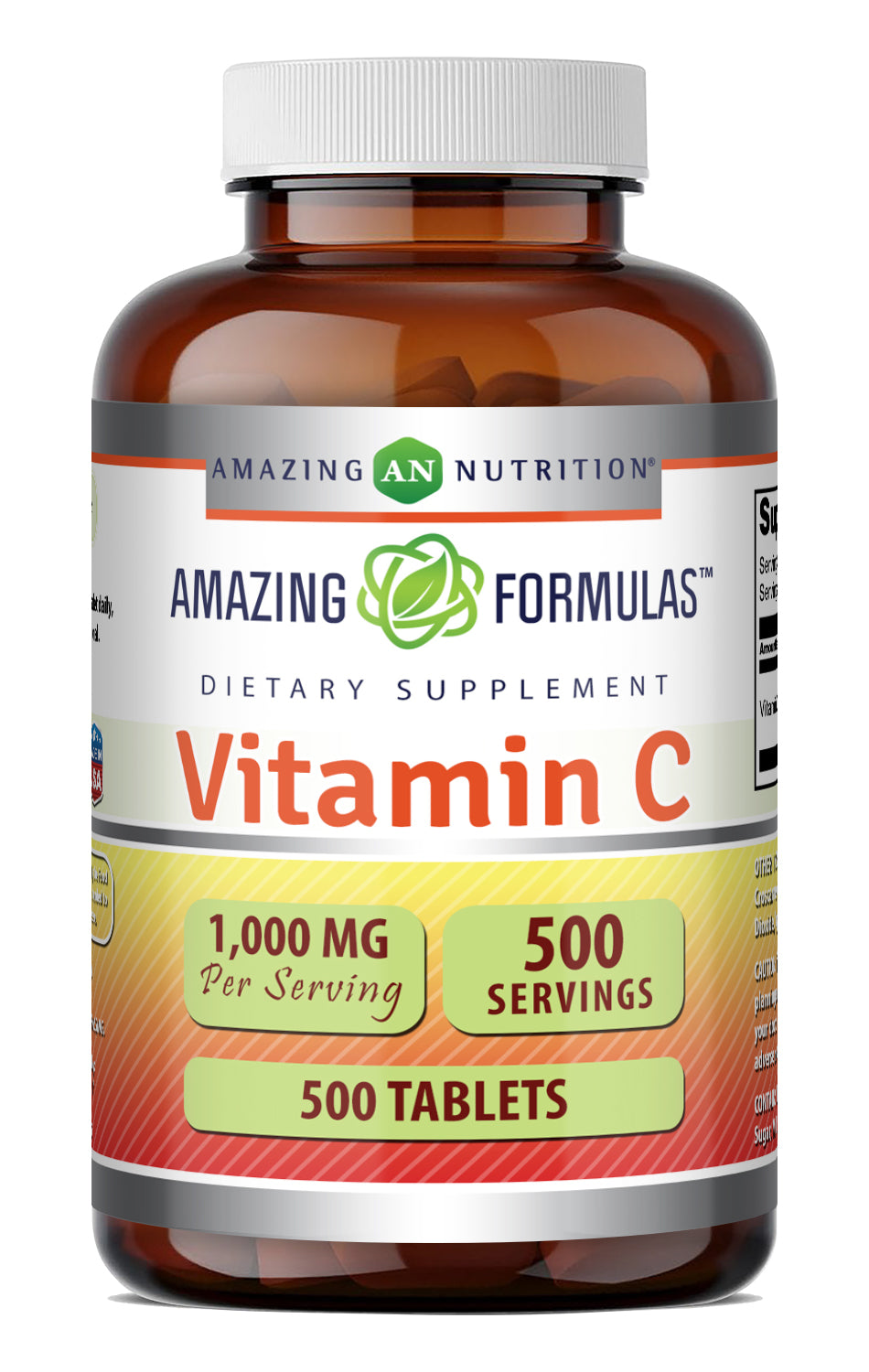 Amazing Formulas Vitamin C (as Ascorbic Acid) 1000 Mg | 500 Tablets