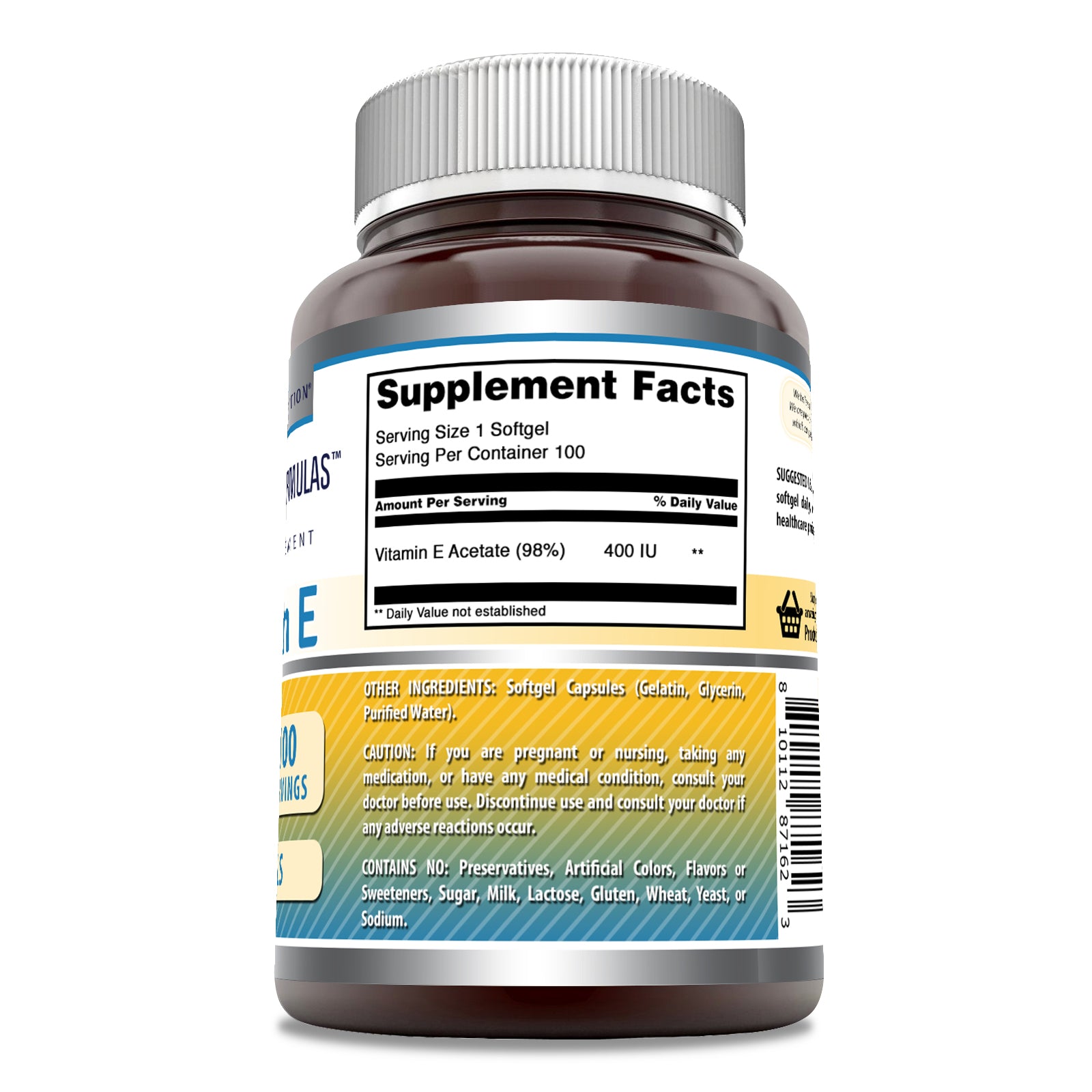 Amazing Formulas Vitamin E | 400 IU | 100 Softgels