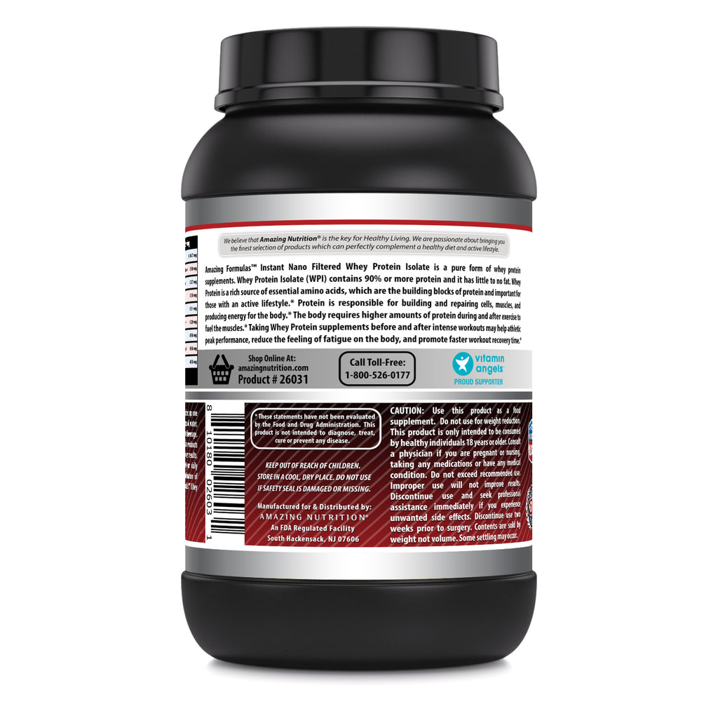 Amazing Formulas Whey Protein Isolate 27 Grams Protein 33 Servings