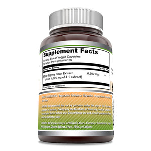 Amazing Formulas White Kidney Bean Extract | 6500 Mg Per Serving | 120 Veggie Capsules