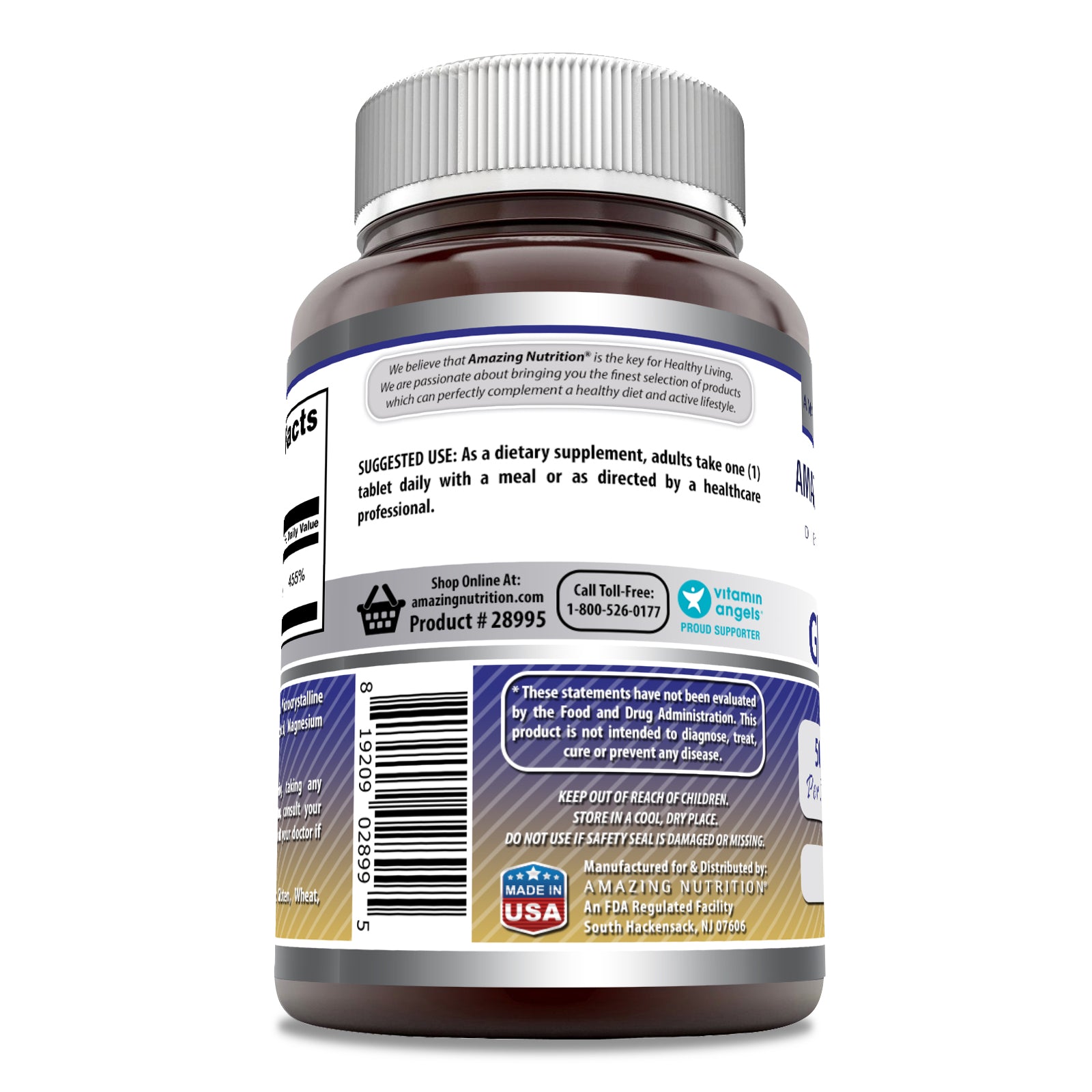 Amazing Formulas Zinc Gluconate | 50 Mg | 120 Tablets