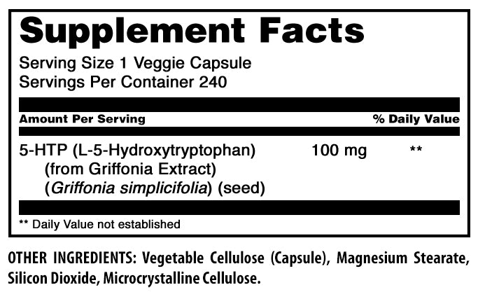 Amazing Formulas 5-HTP | 100 Mg | 240 Veggie Capsules