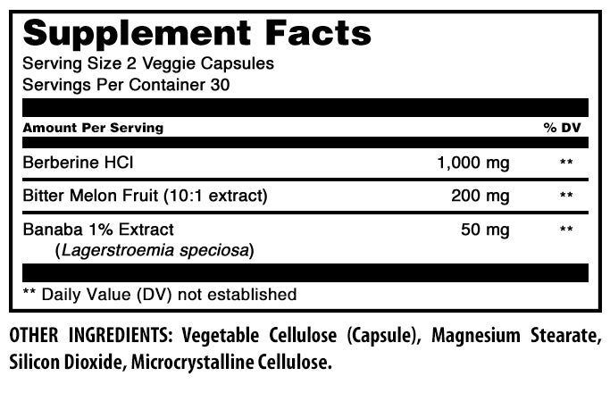 Amazing Formulas Berberine Complex | 1250 Mg Per Serving | 60 Veggie Capsules