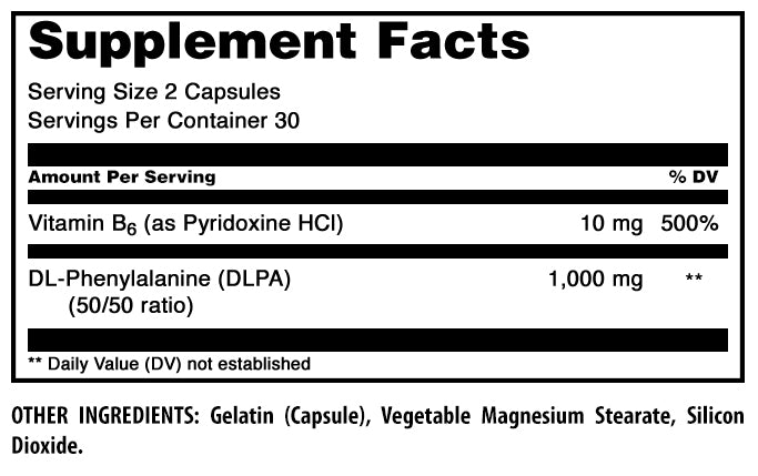 Amazing Formulas DLPA | 1000 Mg Per Serving | 60 Capsule