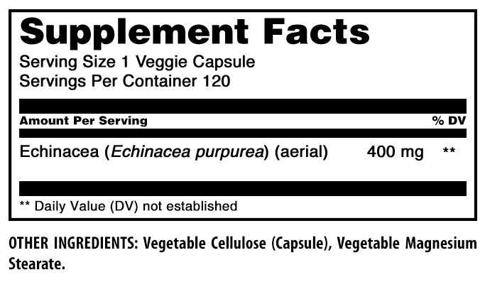 Amazing Formulas Echinacea | 400 Mg | 120 Veggie Capsules