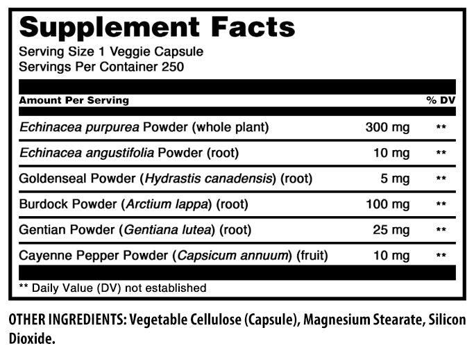 Amazing Formulas Echinacea & Goldenseal Root | 450 Mg | 250 Veggie Capsules