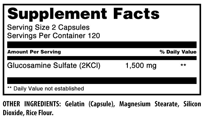 Amazing Formulas Glucosamine Sulfate | 1500 Mg Per Serving | 240 Capsules