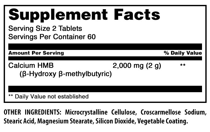 Amazing Formulas HMB | 2000 Mg Per Serving | 120 Tablets