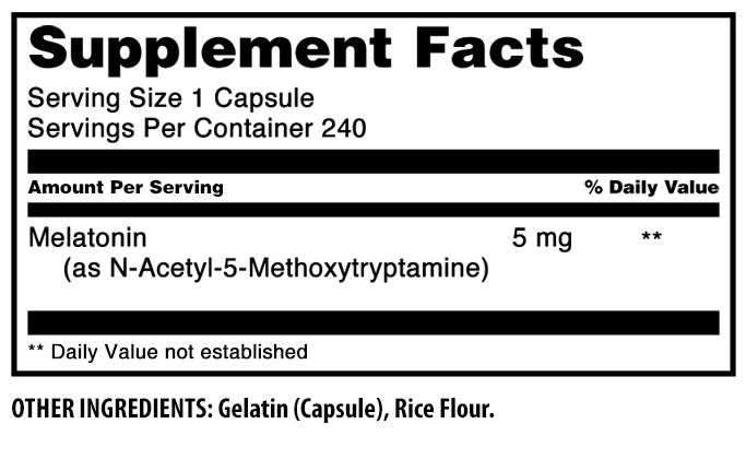 Amazing Formulas Melatonin | 5 Mg | 240 Capsules