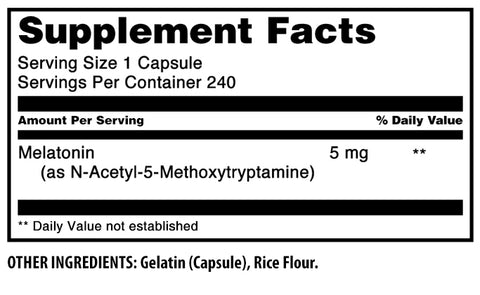 Image of Amazing Formulas Melatonin | 5 Mg | 240 Capsules