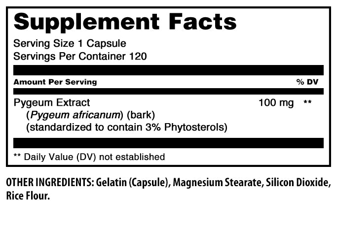 Amazing Formulas Pygeum | 100 Mg | 120 Capsules