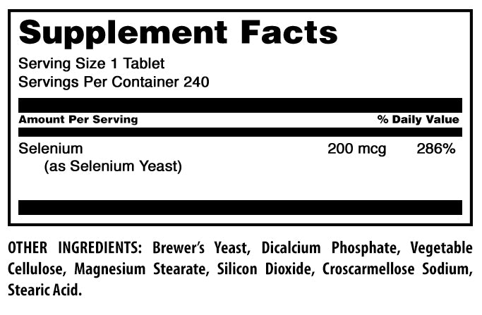 Amazing Formulas Selenium | 200 Mcg | 240 Tablets
