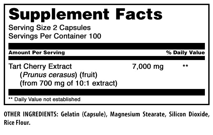 Amazing Formulas Tart Cherry Extract | 7000 Mg Per Serving | 200 Capsules