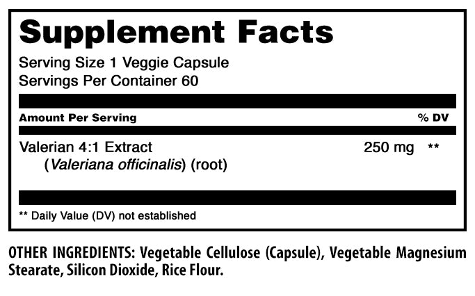 Amazing Formulas Valerian Root | 250 Mg | 60 Veggie Capsules