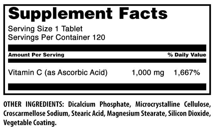Amazing Formulas Vitamin C | 1000 Mg | 120 Tablets