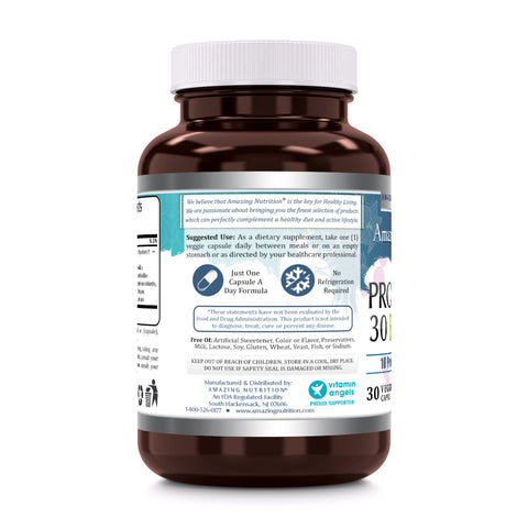 Image of Amazing Flora Probiotic 30 Billion Supplement | 10 Strains | 30 Veggie Capsules