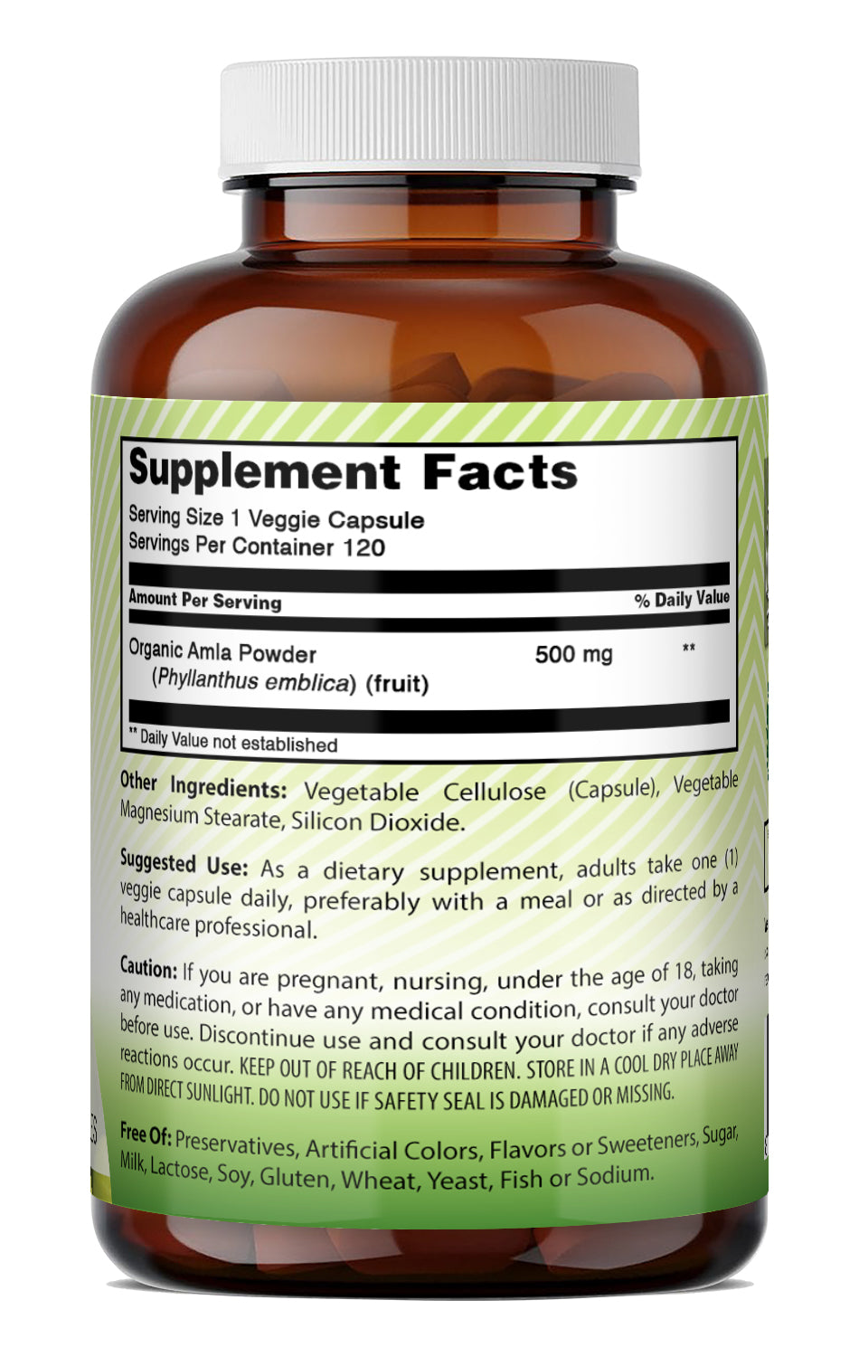 Amazing India Amla (Made with Amla Fruit) 500 Mg | 120 Veggie Capsules
