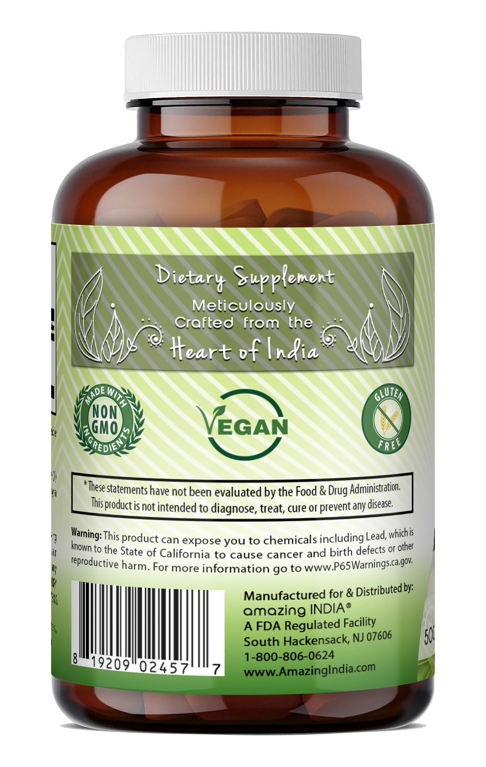 Amazing India Amla (Made with Amla Fruit) 500 Mg | 240 Veggie Capsules