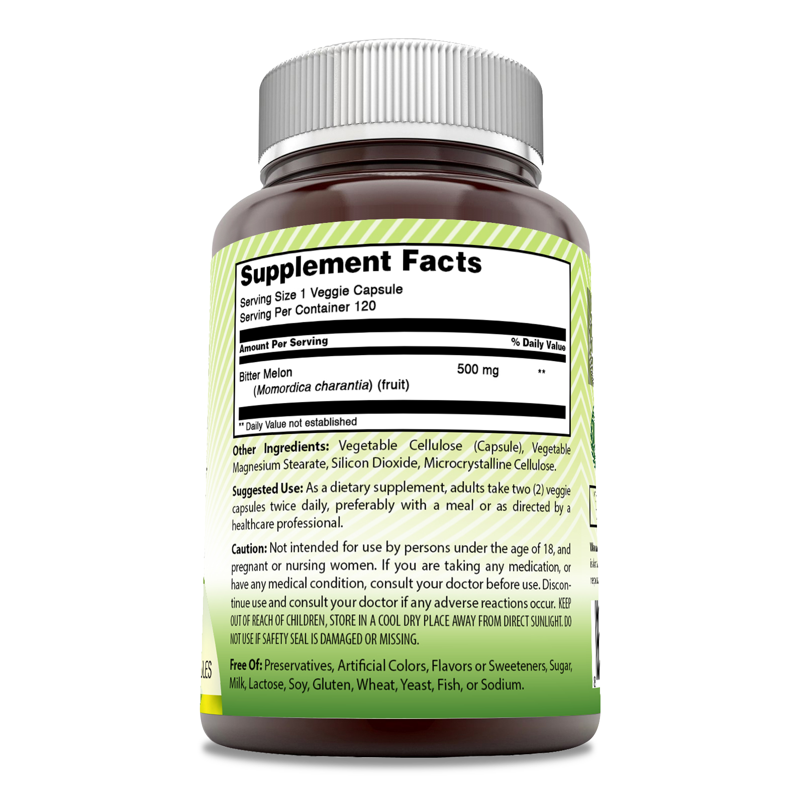 Amazing India Bitter Melon | 500 MG | 120 Veggie Capsules