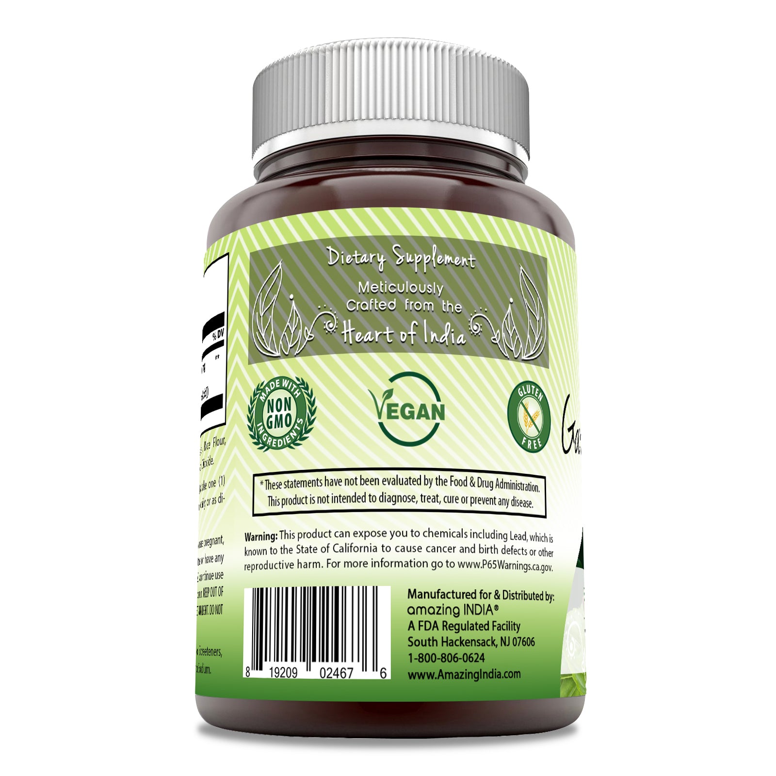 Amazing India Garcinia Extract | 1500 Mg Per Serving | 180 Veggie Capsules