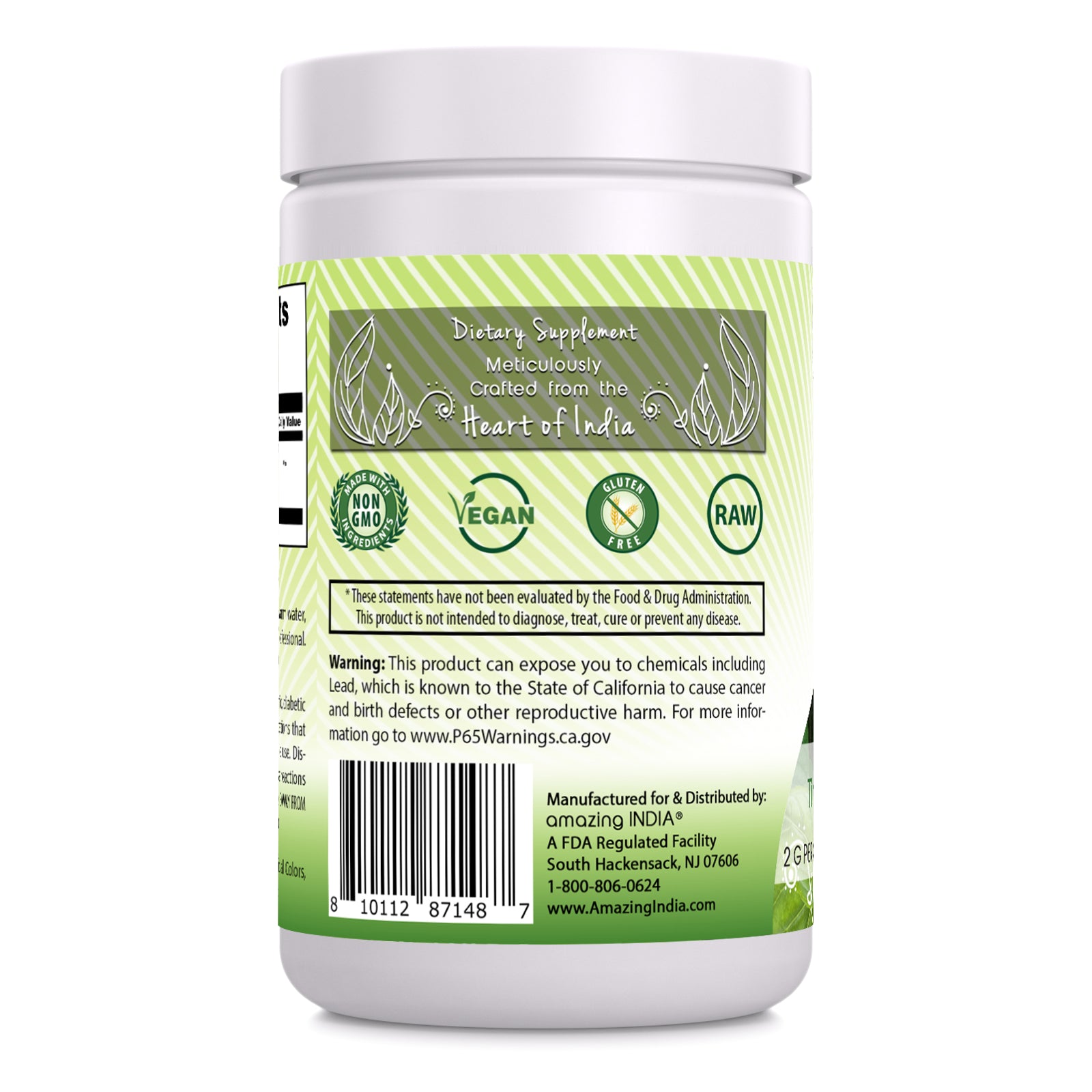 Amazing India Guduchi (Tinospora Cordifolia) Powder 2 Grams | 227 Servings (1 LB | 454 Grams)
