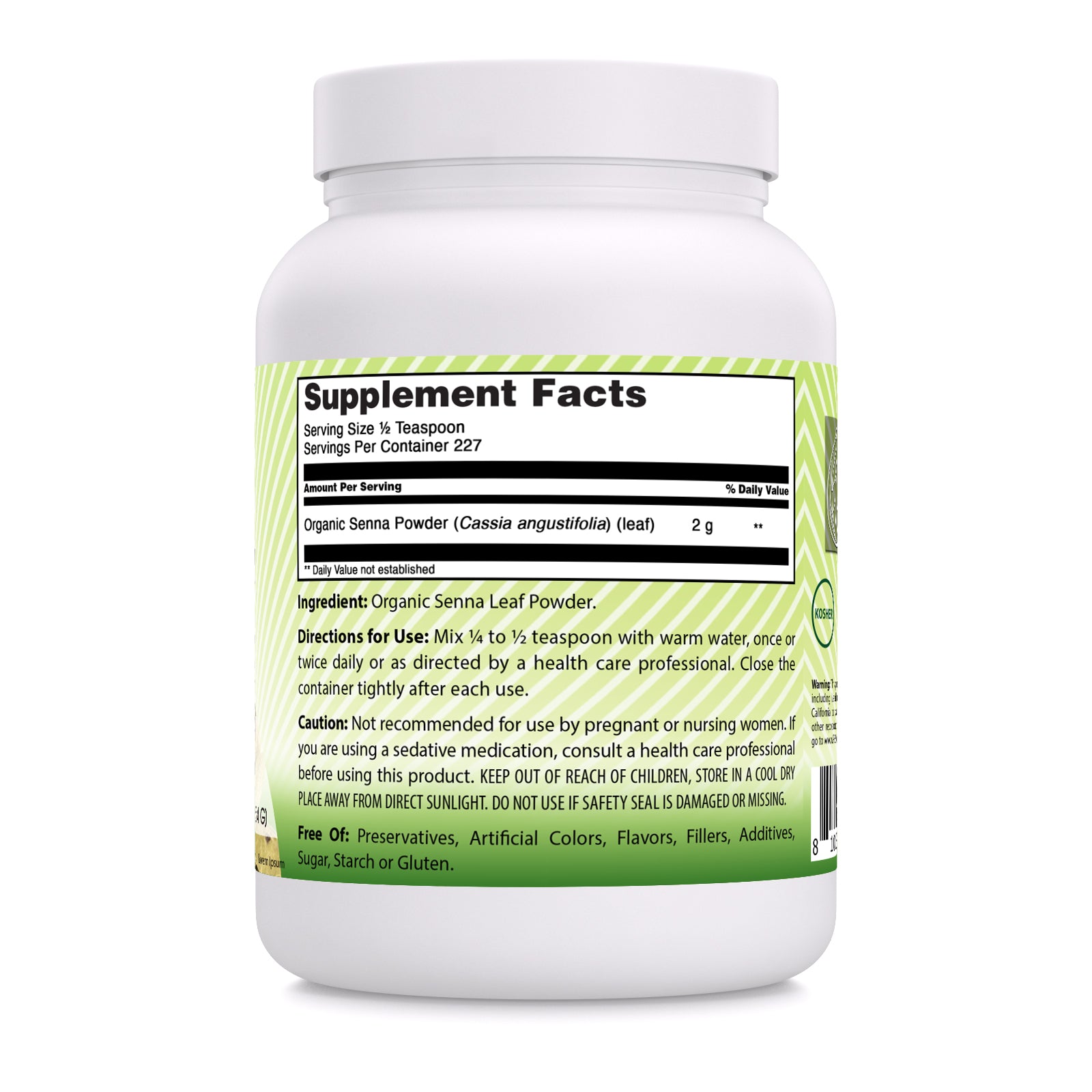 Amazing India Senna | USDA Organic | 16 Oz Powder | 2 Grams Per Serving