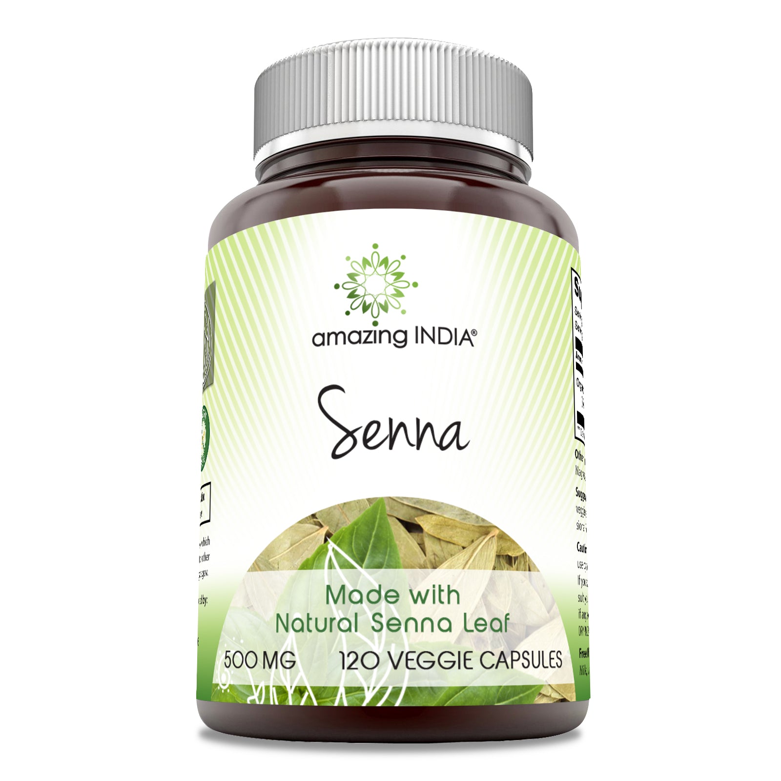 Amazing India Senna | 500 Mg | 120 Veggie Capsules