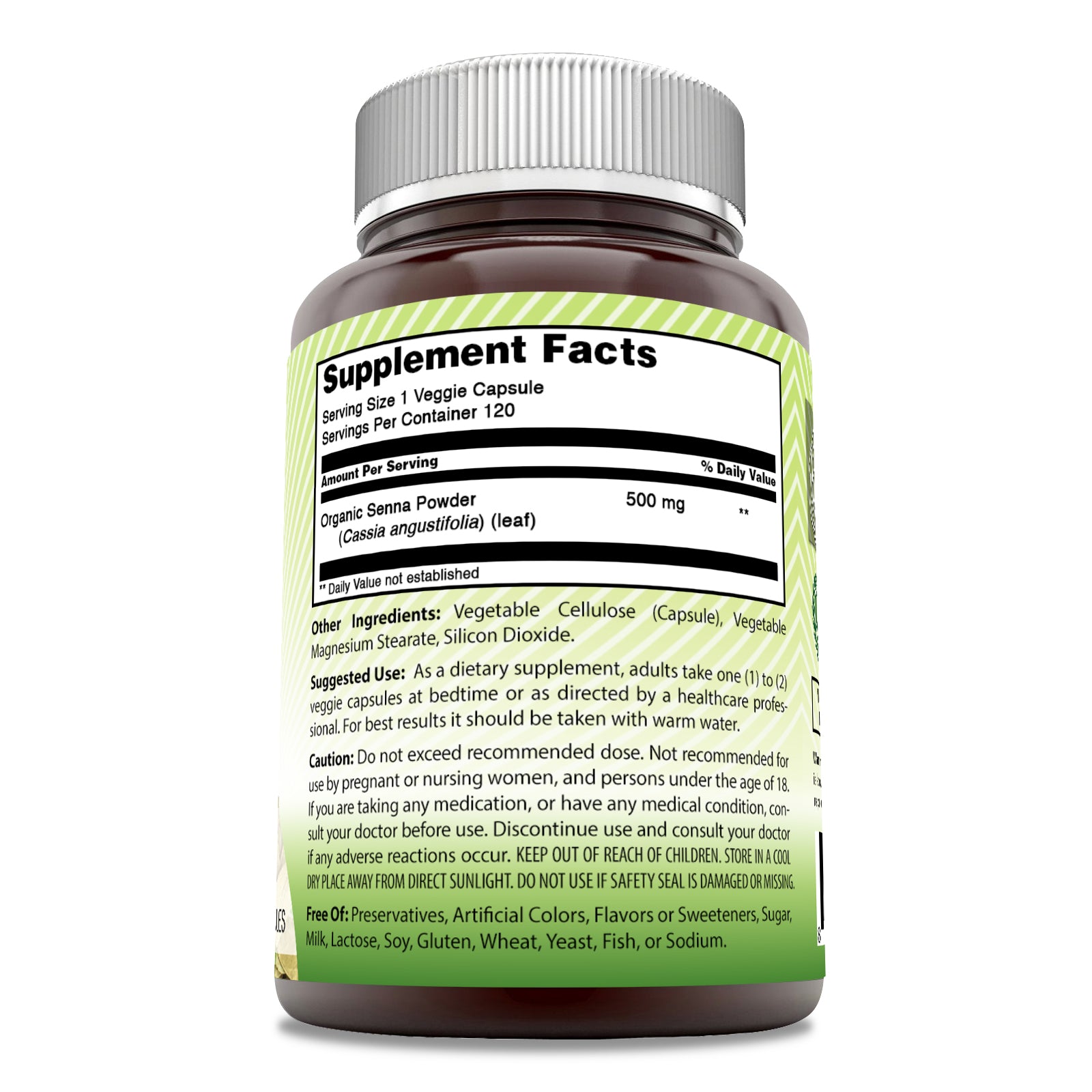 Amazing India Senna | 500 Mg | 120 Veggie Capsules