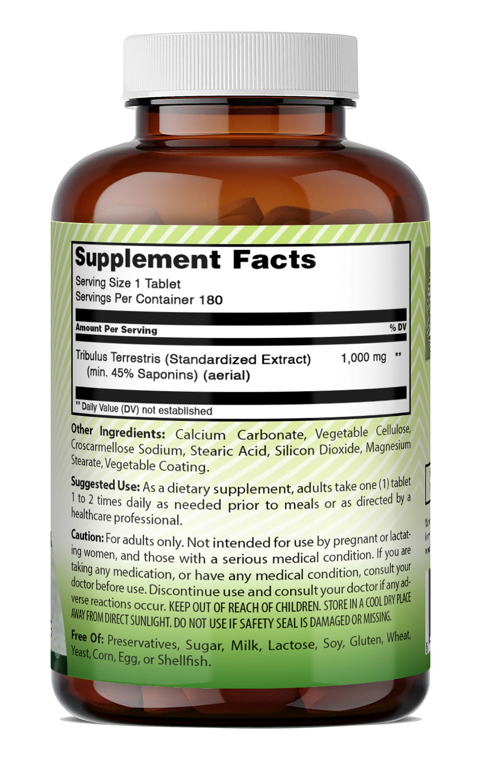 Amazing India Tribulus Terrestris Extract 1000 Mg | 180 Tablets