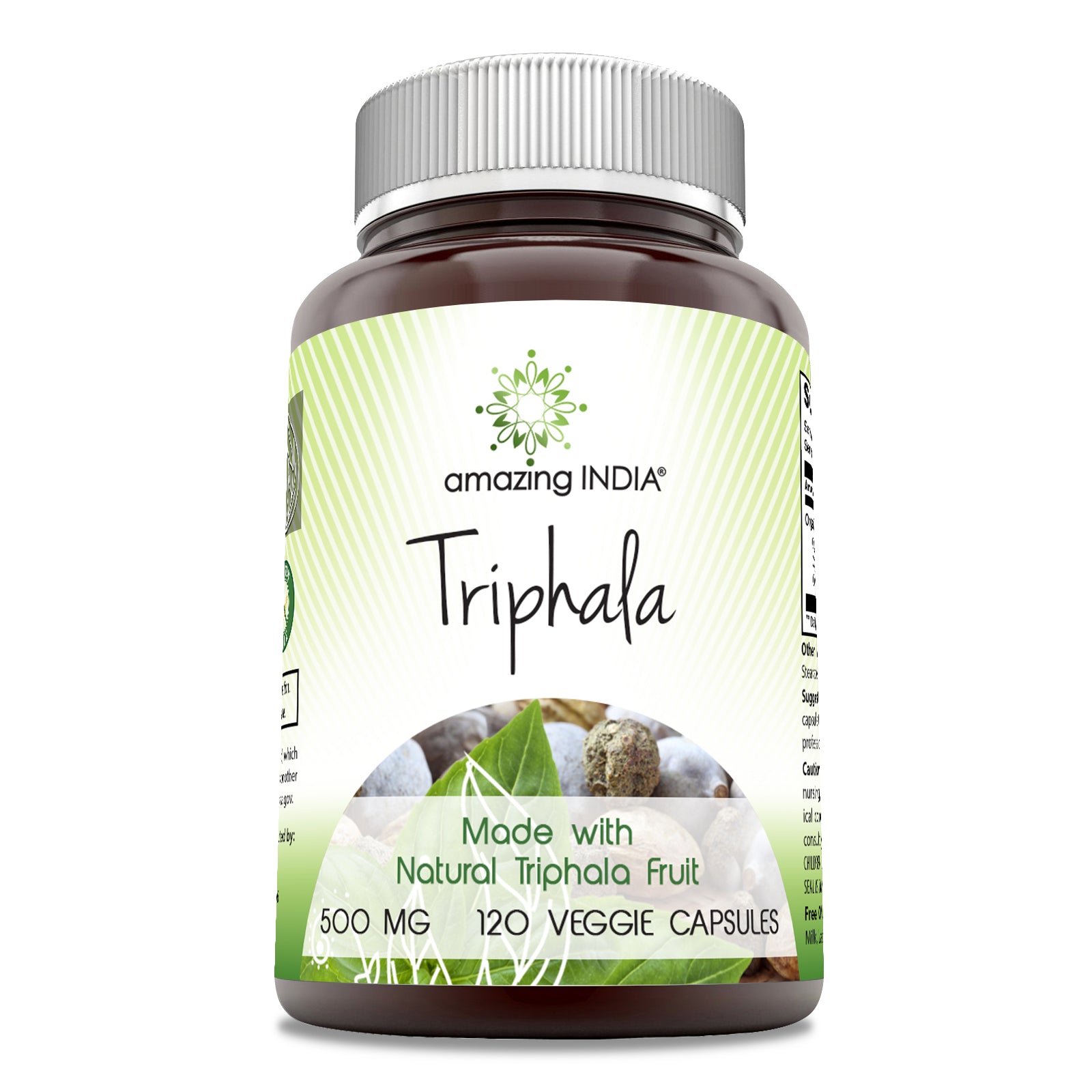 Amazing India Triphala | 500 Mg | 120 Veggie Capsules