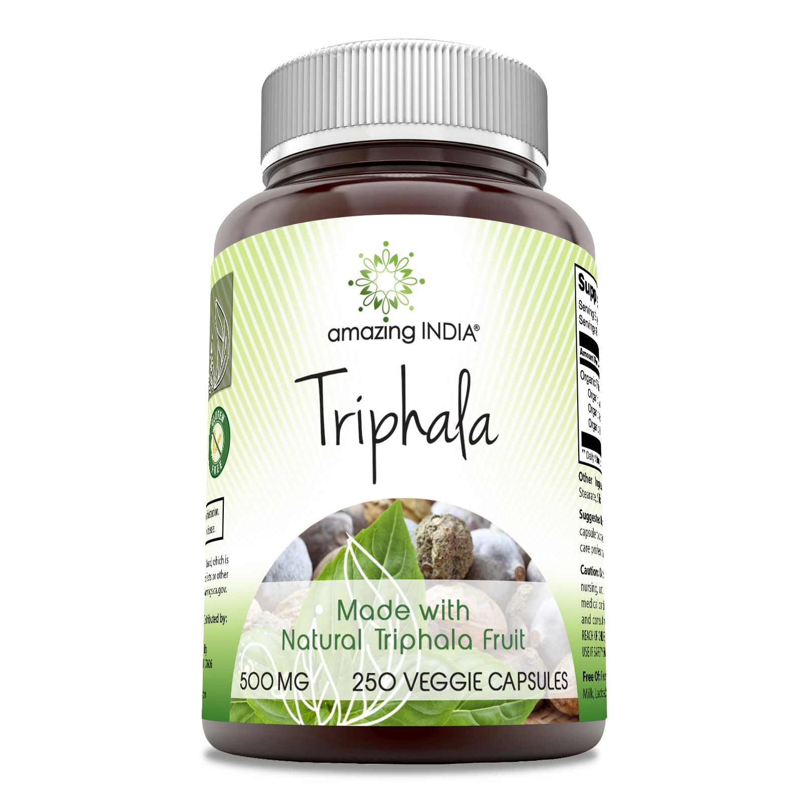 Amazing India Triphala | 500 Mg | 250  Veggie Capsules