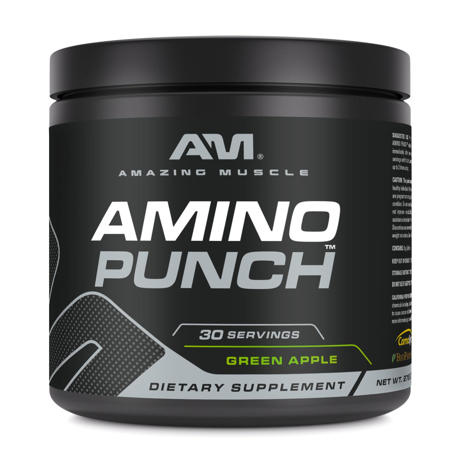 Amazing Muscle Amino Punch Powder 9.25 Grams  | 278 G (9.8 Oz) 30 Servings | Green Apple  Flavor | Post-Workout Supplement