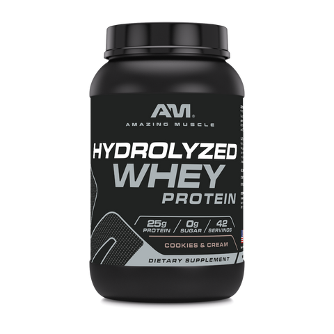 Image of Amazing Muscle Hydrolyzed Whey Protein Isolate | 3Lb | Cookie & Cream