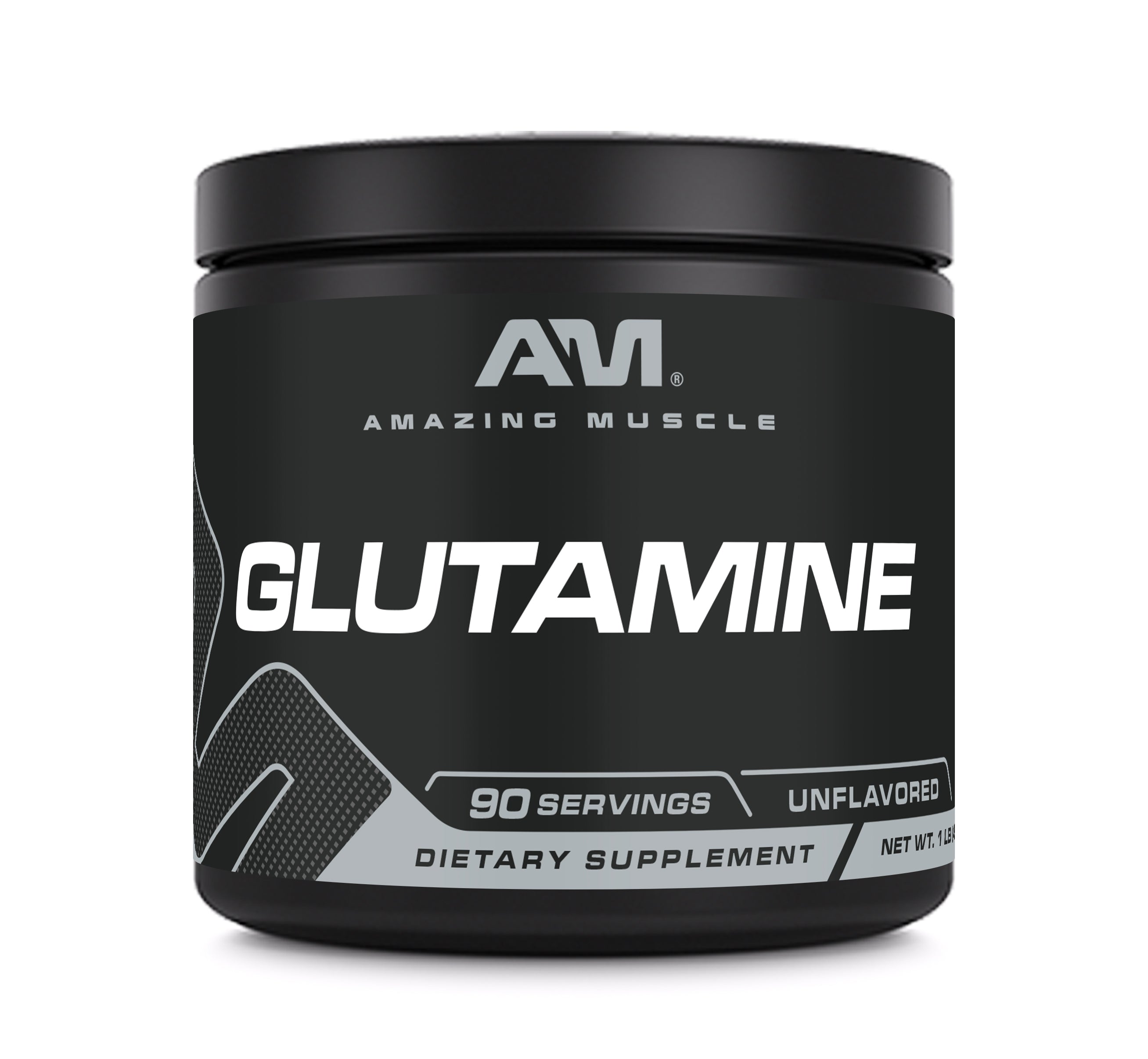 Amazing Muscle L-Glutamine 5000 Mg Powder | Unflavored Amino Acid Supplement | 90 Servings (1 LB | 454 Grams)