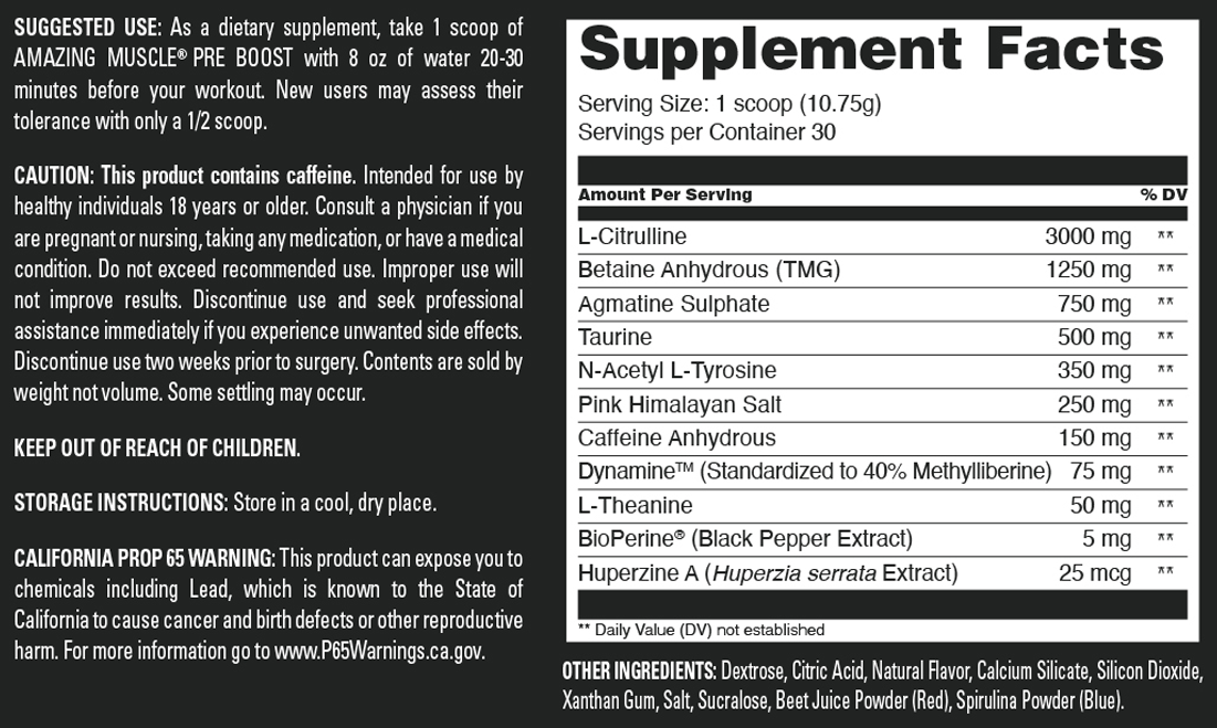 Amazing Muscle PRE BOOST